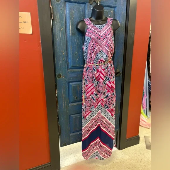Signature by Sangria | Dresses | Red White And Blue Sangria Maxi Dress |  Poshmark